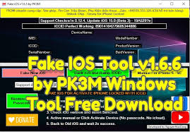 Fake IOS Tool v1.6.6 by PK3M Windows Tool - gsmatoztool.com